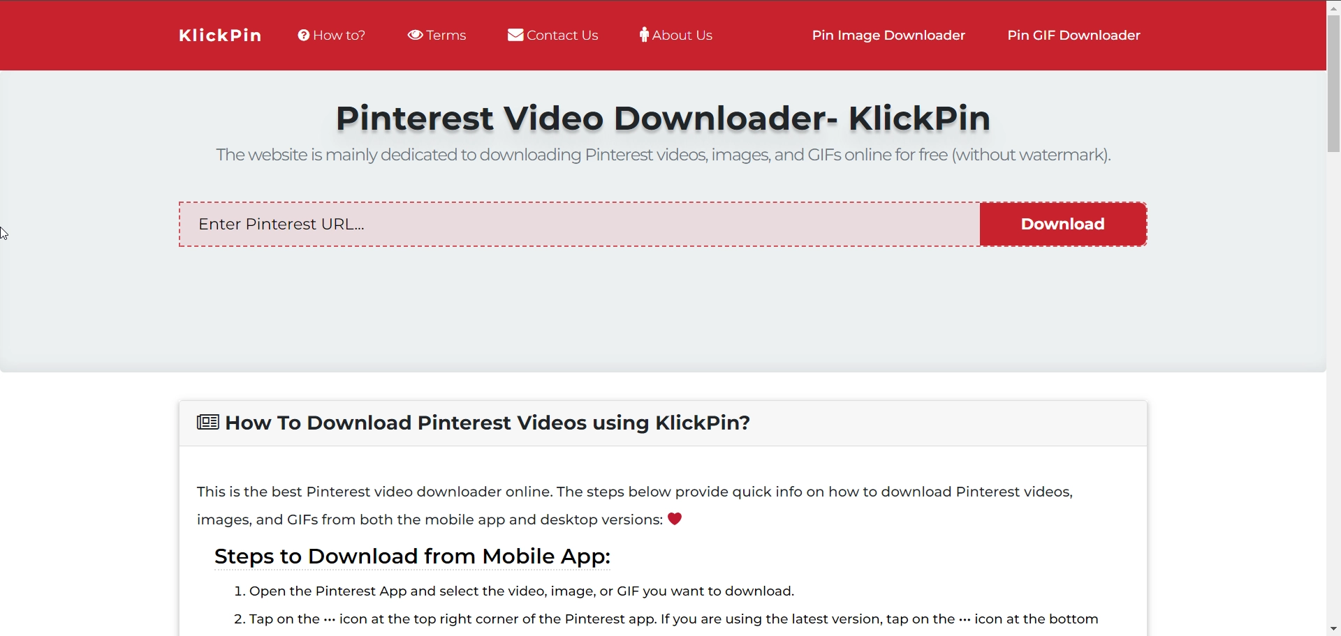 Free Pinterest Video Downloader: HD Quality & No Watermark